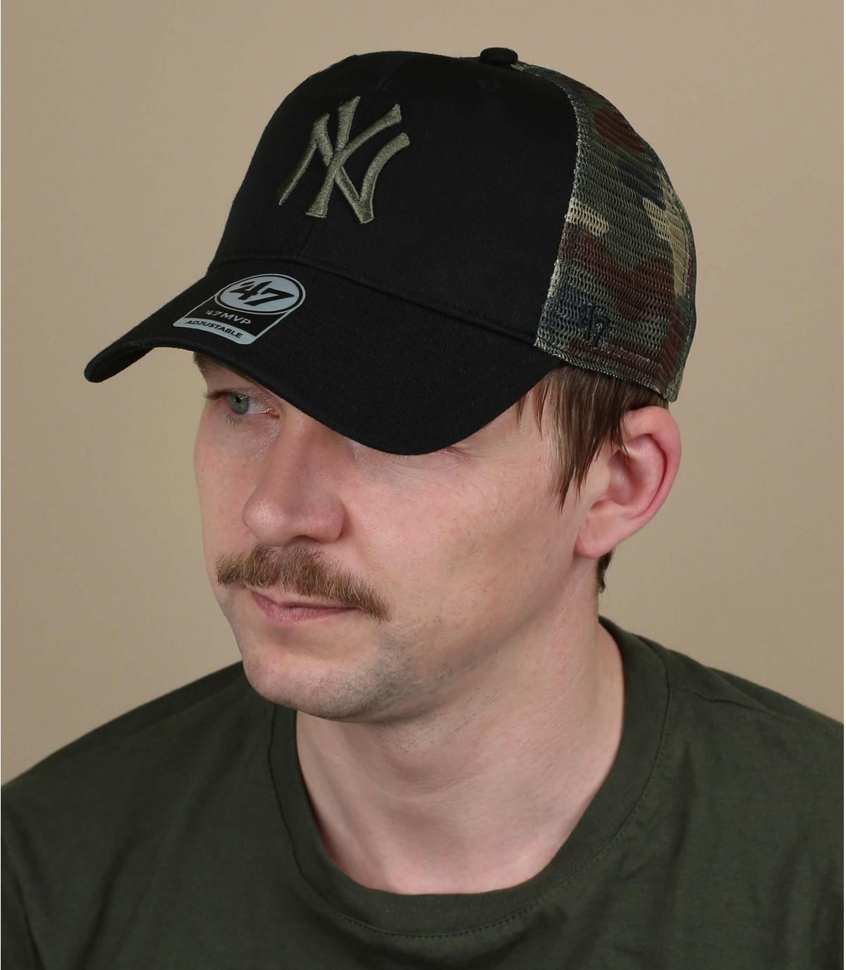 casquette NY noir camo Trucker MVP NY Back Switch black camo